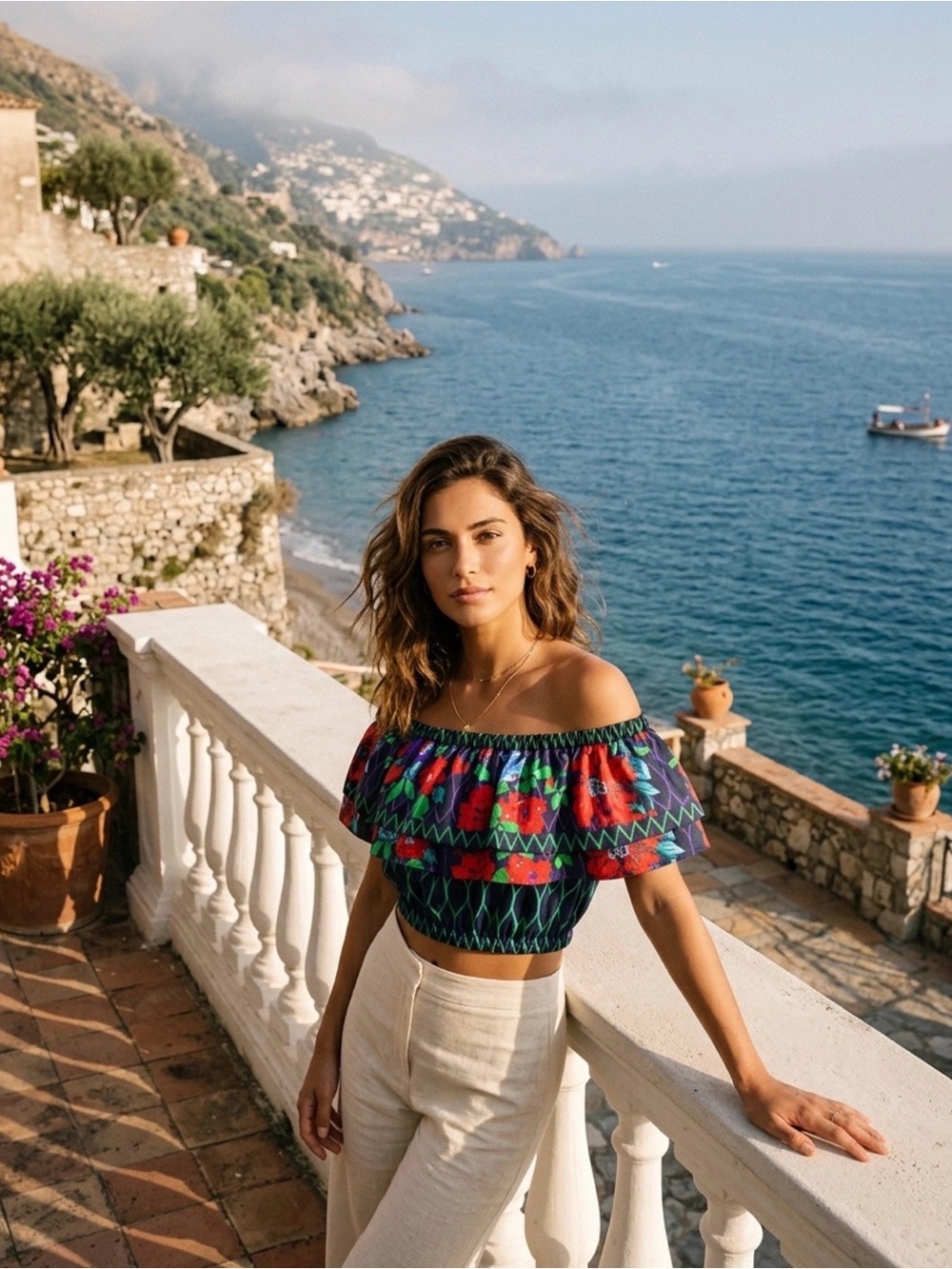 NWT Kenzo x H&M off-the-shoulder crop top size 6